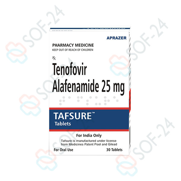 Tafsure Tenofovir Alafenamide 25 mg Aprazer Healthcare